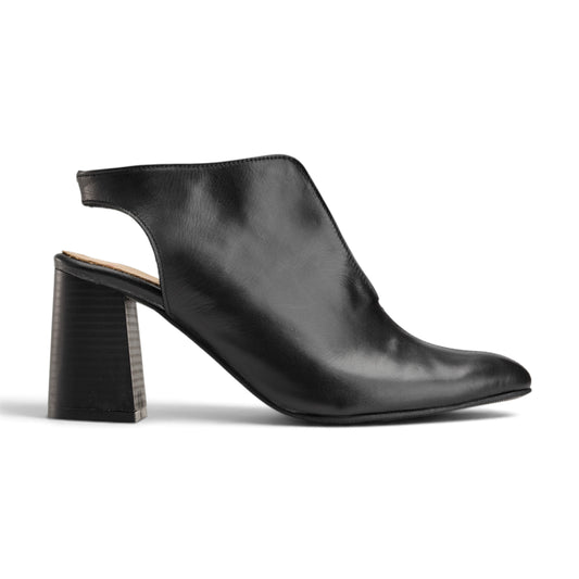 Leather Ankle High Heels